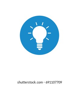 Finance icon. Vector illustration isolated on white background. Light bulb symbol.