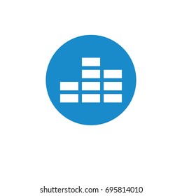 Finance icon. Vector illustration isolated on white background. Chart symbol.