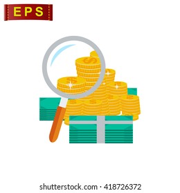 finance icon, vector investment icon, isolated profit icon