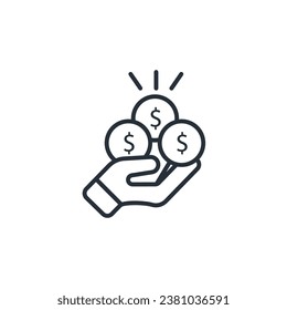 icono de finanzas. vector.Curso editable.Signo de estilo lineal para uso de diseño web,logotipo.Ilustración de símbolo.