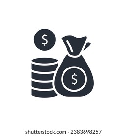 icono de finanzas. vector.Curso editable.Signo de estilo lineal para uso de diseño web,logotipo.Ilustración de símbolo.