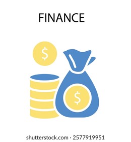 finance icon. vector.Editable stroke.linear style sign for use web design,logo.Symbol illustration.