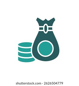 icono de finanzas. Vector. Trazo editable. signo de estilo lineal para uso Diseño web, logotipo. Ilustración de símbolo.