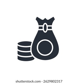ícone financeiro. vetor.Sinal de estilo editável de traço.linear para usar a ilustração web design,logo.Symbol.