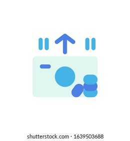 finance icon, withdraw icon . Perfect for application, web, logo and presentation template. icon design flat style