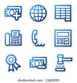 Finance icons 2, blue contour series