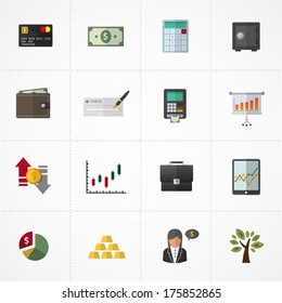 Finance Icons and banking icons set