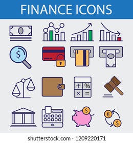 Finance icons. Can used be web design. Vector illustration.