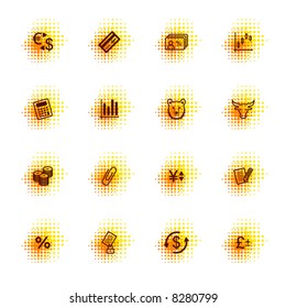finance icons, dots series
