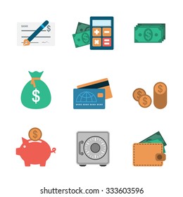 Finance Icons Flat