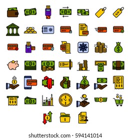 Finance Icons Kit Set Collection