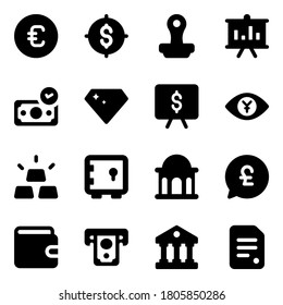 Finance Icons in Modern Filled Style Pack 