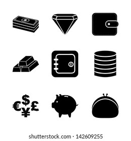 finance icons over white background vector illustration
