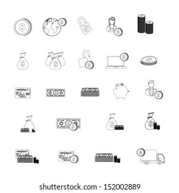 finance icons over white background vector illustration 