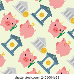 Finance icons Pattern background Vector illustration