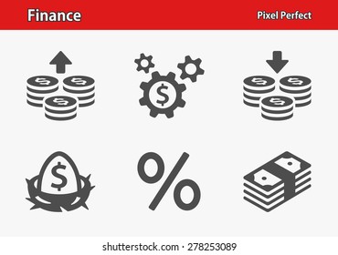 Finance Icons. Professional, pixel perfect icons optimized for both large and small resolutions. EPS 8 format.