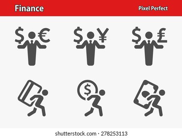 Finance Icons. Professional, pixel perfect icons optimized for both large and small resolutions. EPS 8 format.