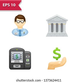 Finance Icons. Professional, pixel-aligned icons in realistic colors.
