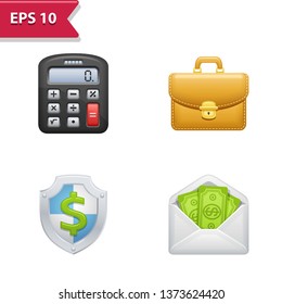 Finance Icons. Professional, pixel-aligned icons in realistic colors.