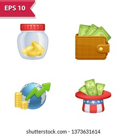 Finance Icons. Professional, pixel-aligned icons in realistic colors.