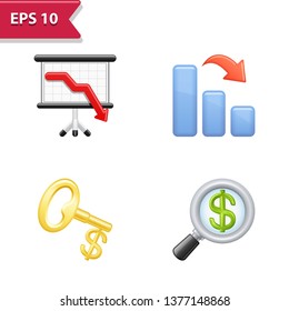 Finance Icons. Professional, pixel-aligned icons in realistic colors.