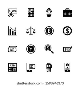 Finance icons - Set 2. Editable vector illustration symbol