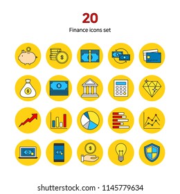 Finance icons set.