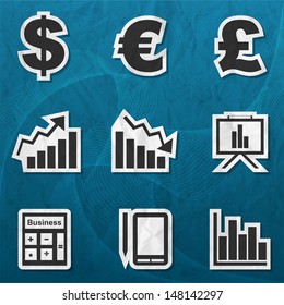 finance icons set