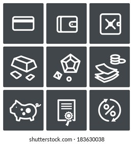 Finance icons set