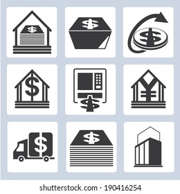 finance icons set