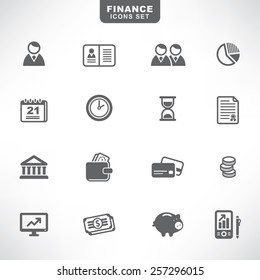 Finance icons set