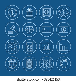 finance icons set