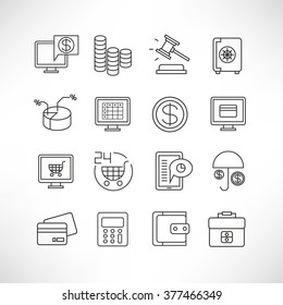 finance icons set