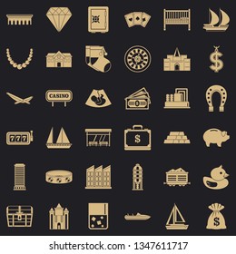 Finance icons set. Simple style of 36 finance vector icons for web for any design