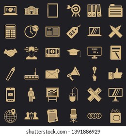 Finance icons set. Simple style of 36 finance vector icons for web for any design