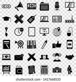 Finance icons set. Simple style of 36 finance vector icons for web for any design