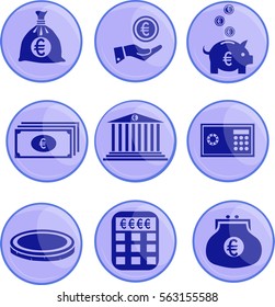 Finance icons set. Vector illustration.