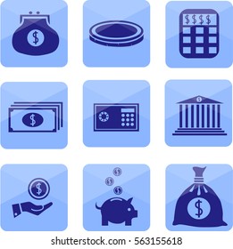 Finance icons set. Vector illustration.