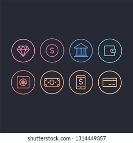 Finance icons. Tax and business icons vector set