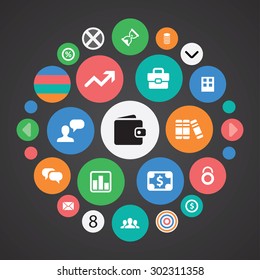 finance icons universal set for web and mobile