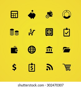 finance icons universal set for web and mobile