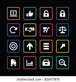 finance icons universal set for web and mobile