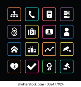 finance icons universal set for web and mobile