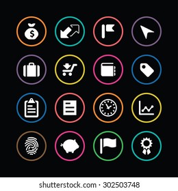 finance icons universal set for web and mobile