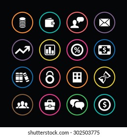 finance icons universal set for web and mobile