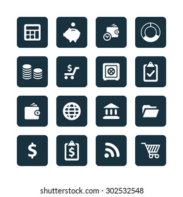 finance icons universal set for web and mobile
