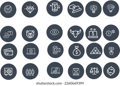 Finance Icons vector design exchange