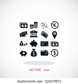 Finance Icons vector, flat design best vector icon