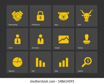 Finance icons. Vector illustration.