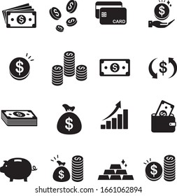 finance icons vector set